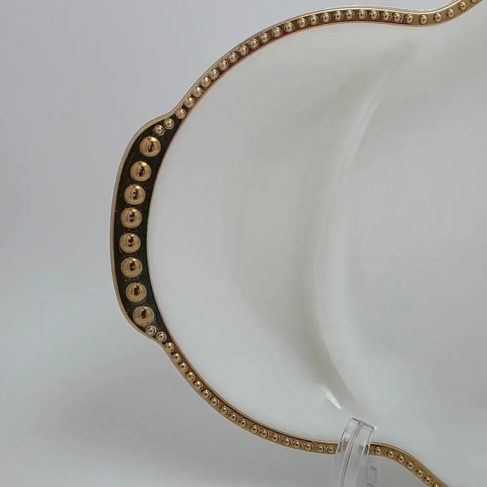 Fire King Anchor Hocking Milk Glass Relish Tray Divided Dish